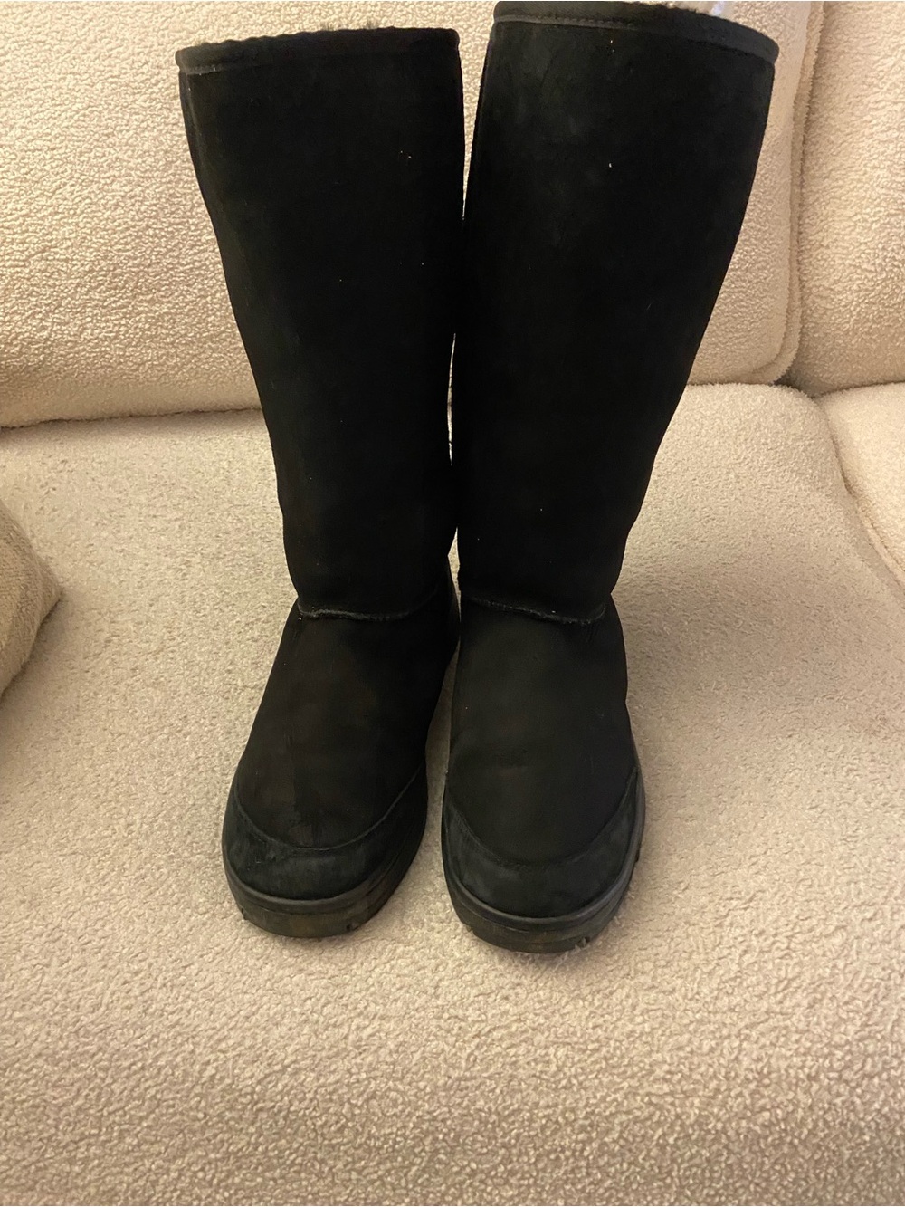 UGG Tall Black Suede Winter Boots for Women